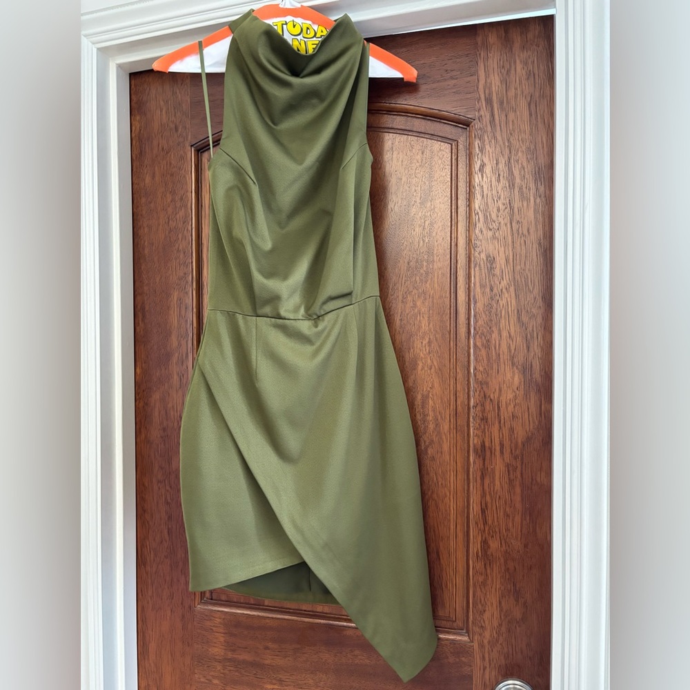 Women’s Elliot green cowl neck dress - Picture 4 of 5